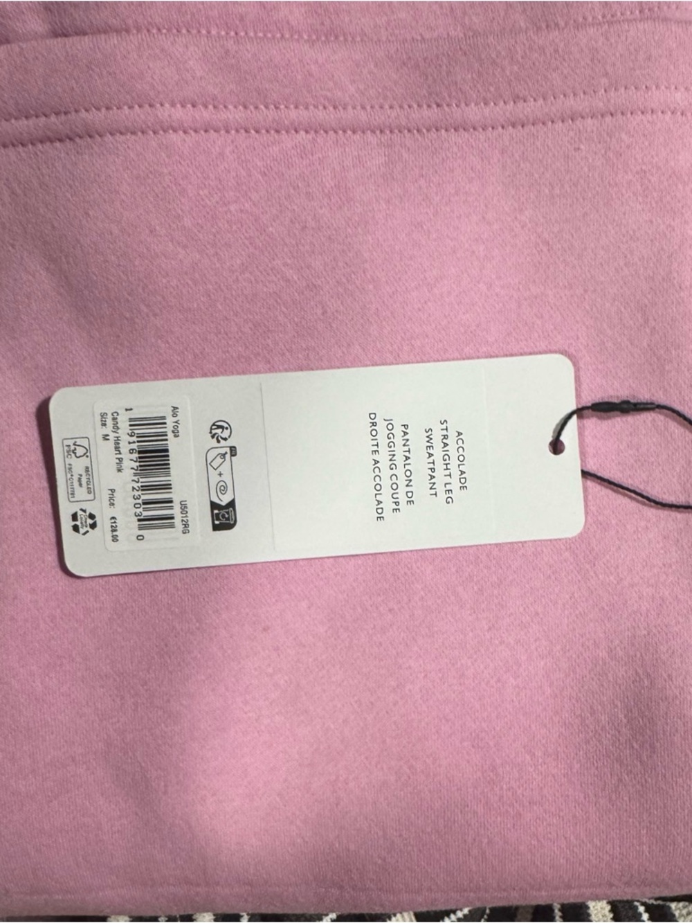 ALO Yoga ACCOLADE PANTS CANDY HEART PINK Relaxed Drawstring - Picture 3 of 3